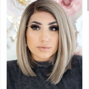 Synthetic lace front wig